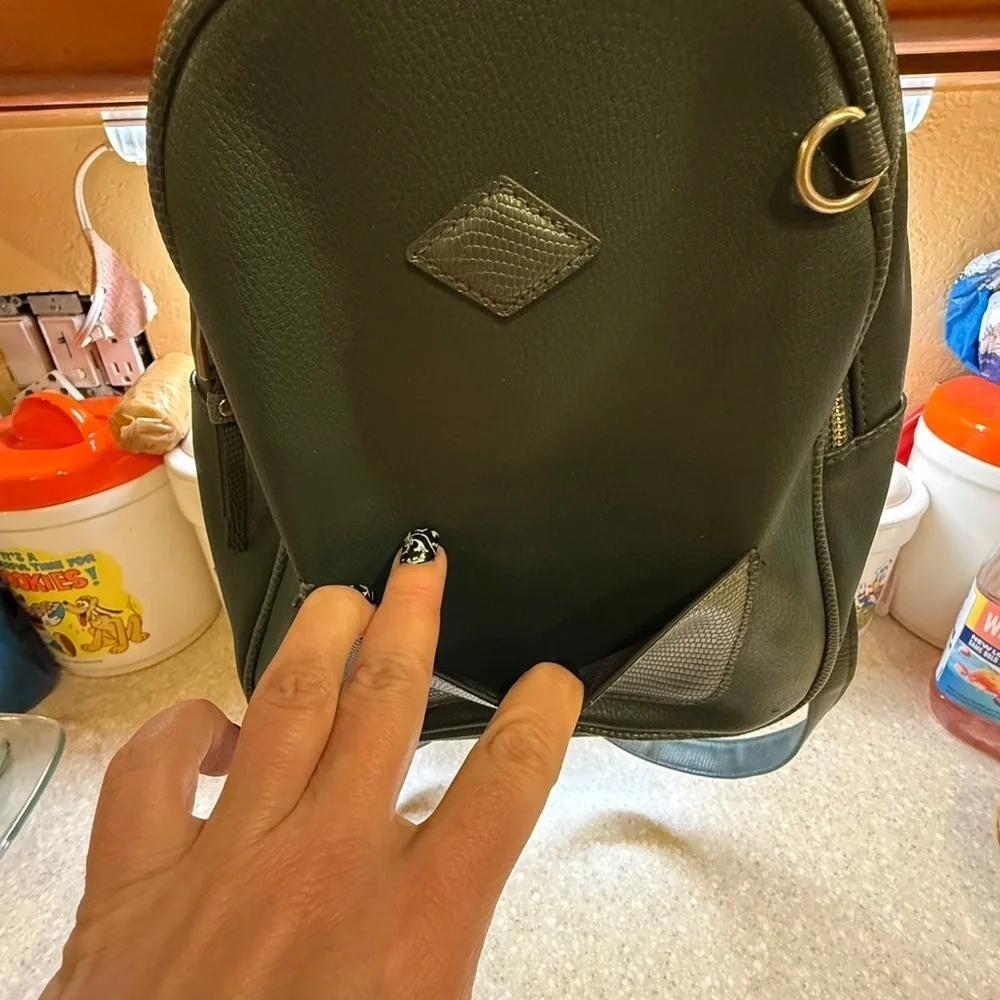 Olive Green Mini Backpack Women’s Bag Purse